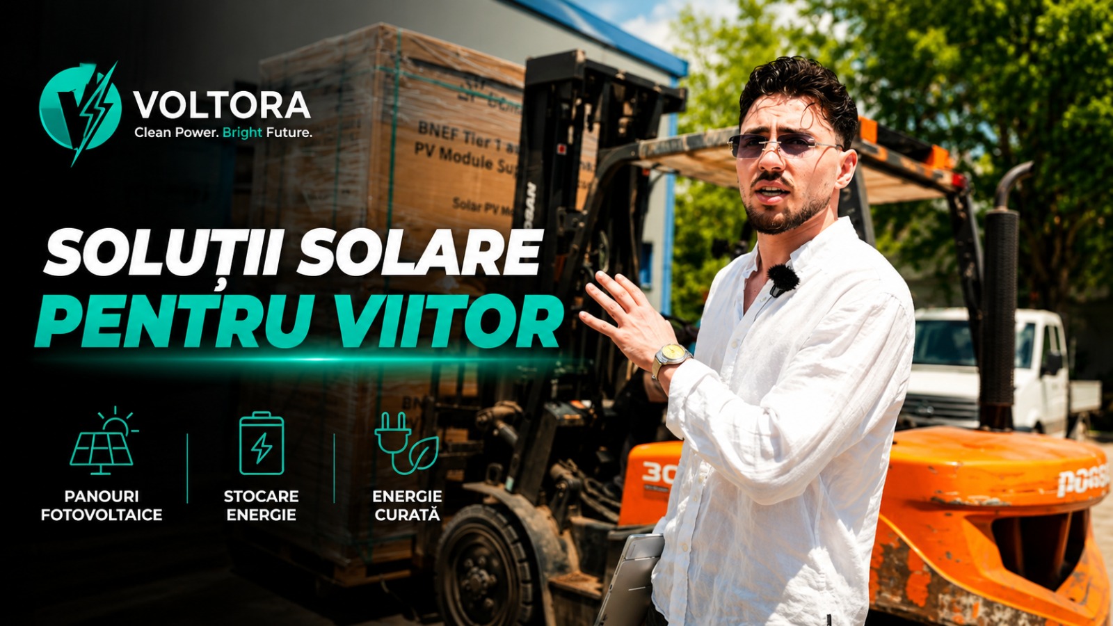 Panouri fotovoltaice din teren
