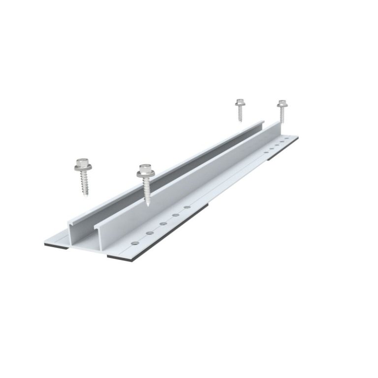 Mini șină de aluminiu pentru montaj fotovoltaic, imagine ilustrativă